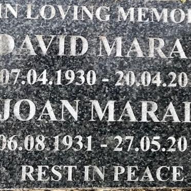 MARAIS David 1930-2014 &amp; Joan 1931-2014