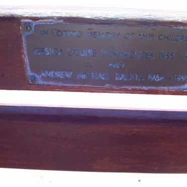 SCHLACHTER Andrew Michael Baleta 1964-1992 &amp; Jesica Louise 1955-1987