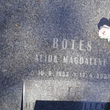 BOTES Hendrik Willem 1929-1985 &amp; Alida Magdalene 1932-2021 