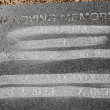 BRAY Norah Lesbia nee VICE 1906-1996 :: BRAY Broughan Glyde 1933-1990