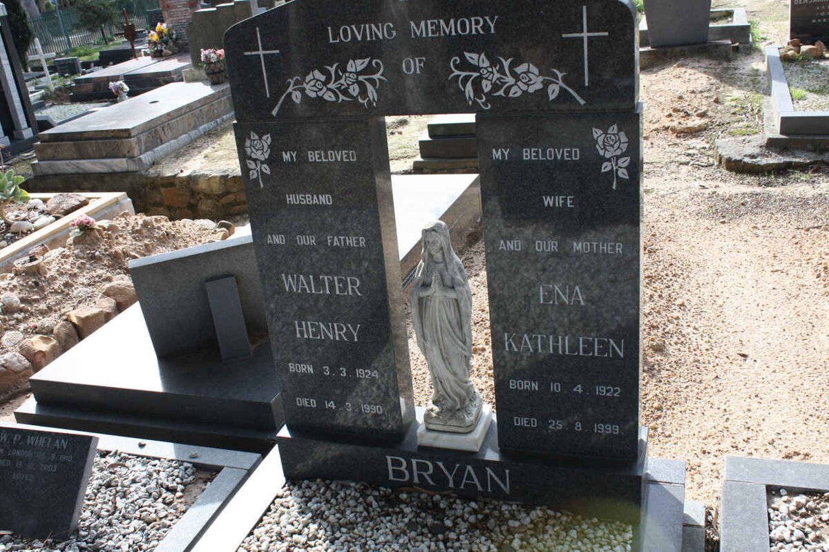 BRYAN Walter Henry 1924-1990 &amp; Ena Kathleen 1922-1999