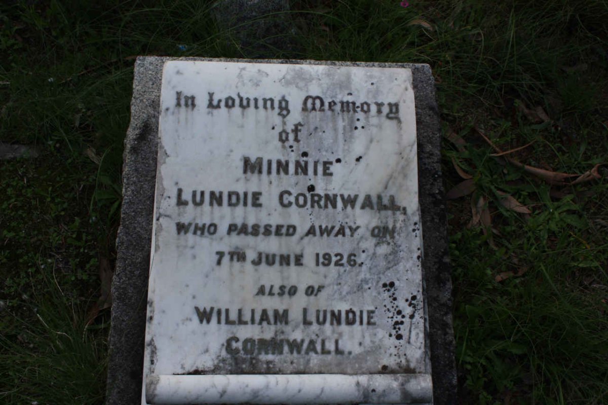CORNWALL William Lundie  &amp; Minnie Lundie -1926
