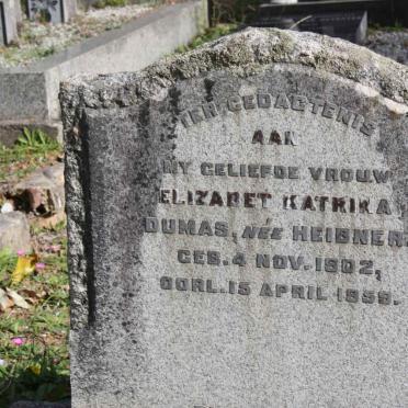 DUMAS Elizabet Katrina nee HEIBNER 1902-1959