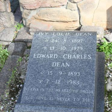 DEAN Edward Charles 1893-1983 &amp; Ivy Louie 1897-1979