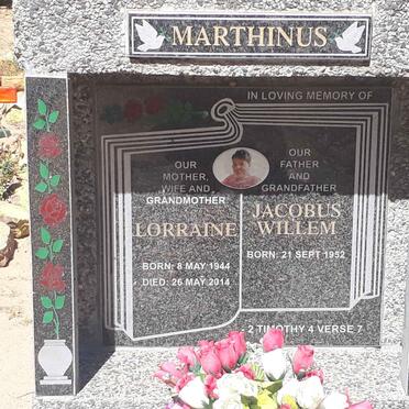 MARTHINUS Jacobus Willem 1952- &amp; Lorraine 1944-2014