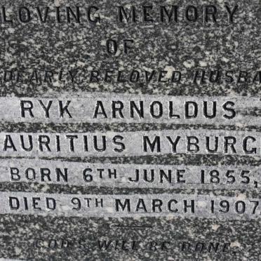 MYBURGH Ryk Arnoldus Mauritius 1855-1907