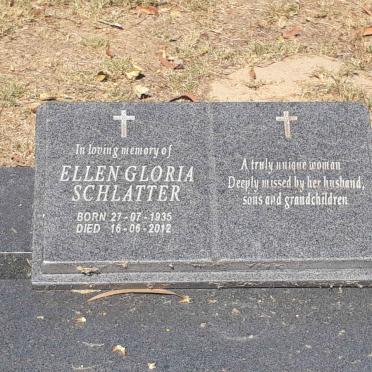 SCHLATTER Ellen Gloria 1935-2012