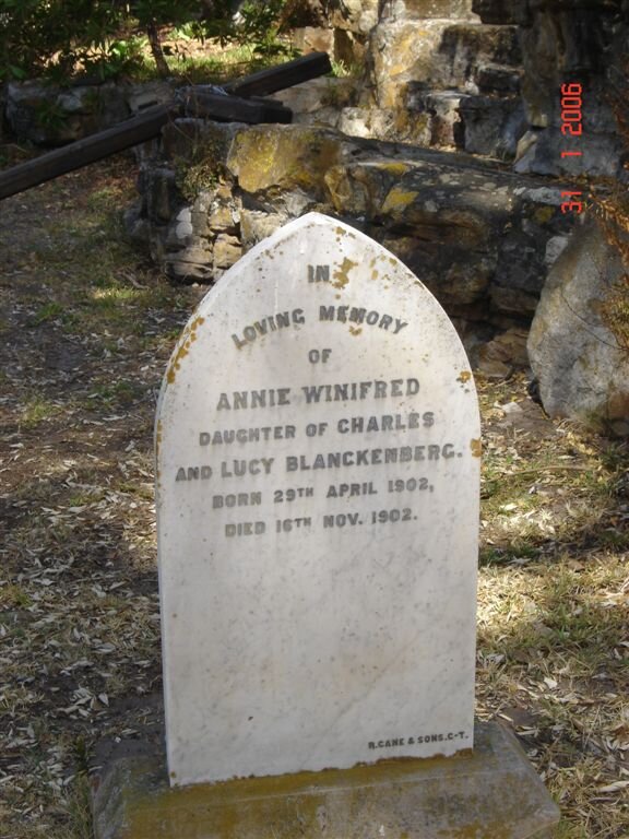 BLANCKENBERG Annie Winifred 1902-1902