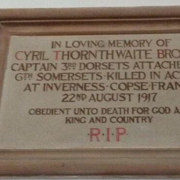 BROOKE Cyril Thornthwaite -1917