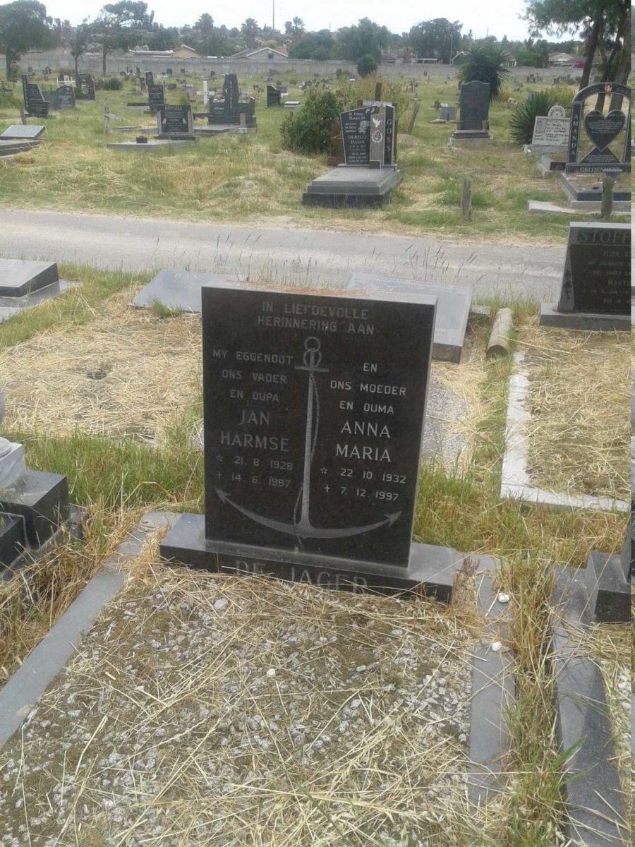 JAGER Jan Harmse, de 1928-1987 & Anna Maria 1932-1997