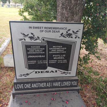 DESAI Jinnahbai 1915-1976 & Phyllis Muriel 1926-2018