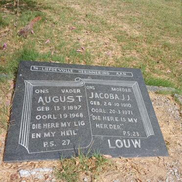 LOUW August 1897-1968 & Jacoba J.J. 1910-1971