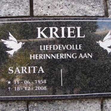 KRIEL Sarita 1958-2008