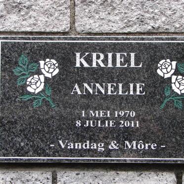 KRIEL Annelie 1970-2011