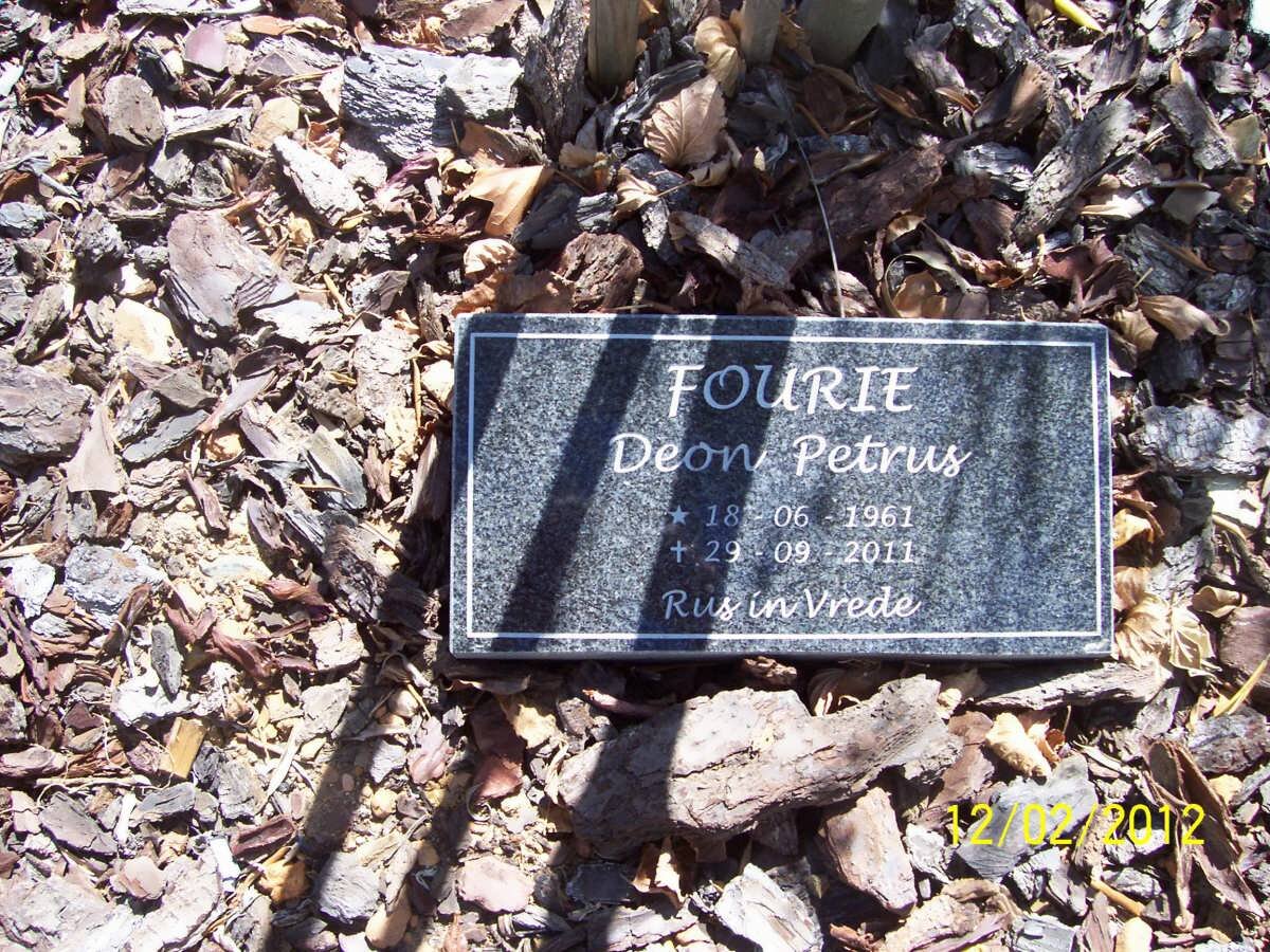 FOURIE Deon Petrus 1961-2011