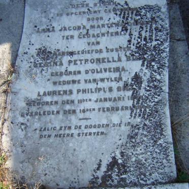 BIEL Gesina Petronella nee D'OLIVEIRA 1838-1898