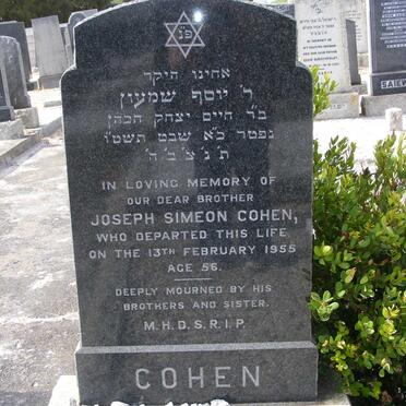 COHEN Joseph Simeon -1955