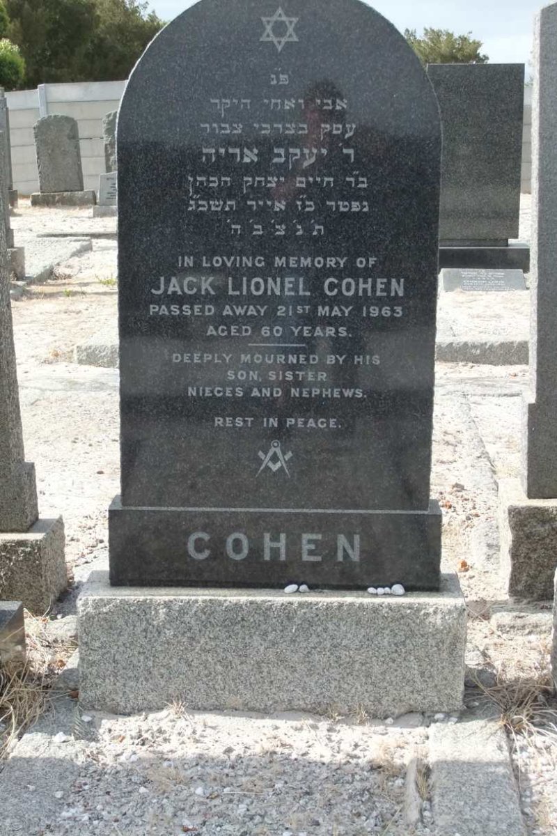 COHEN Jack Lionel -1963