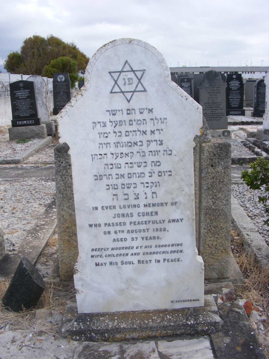 COHEN Jonas -1922