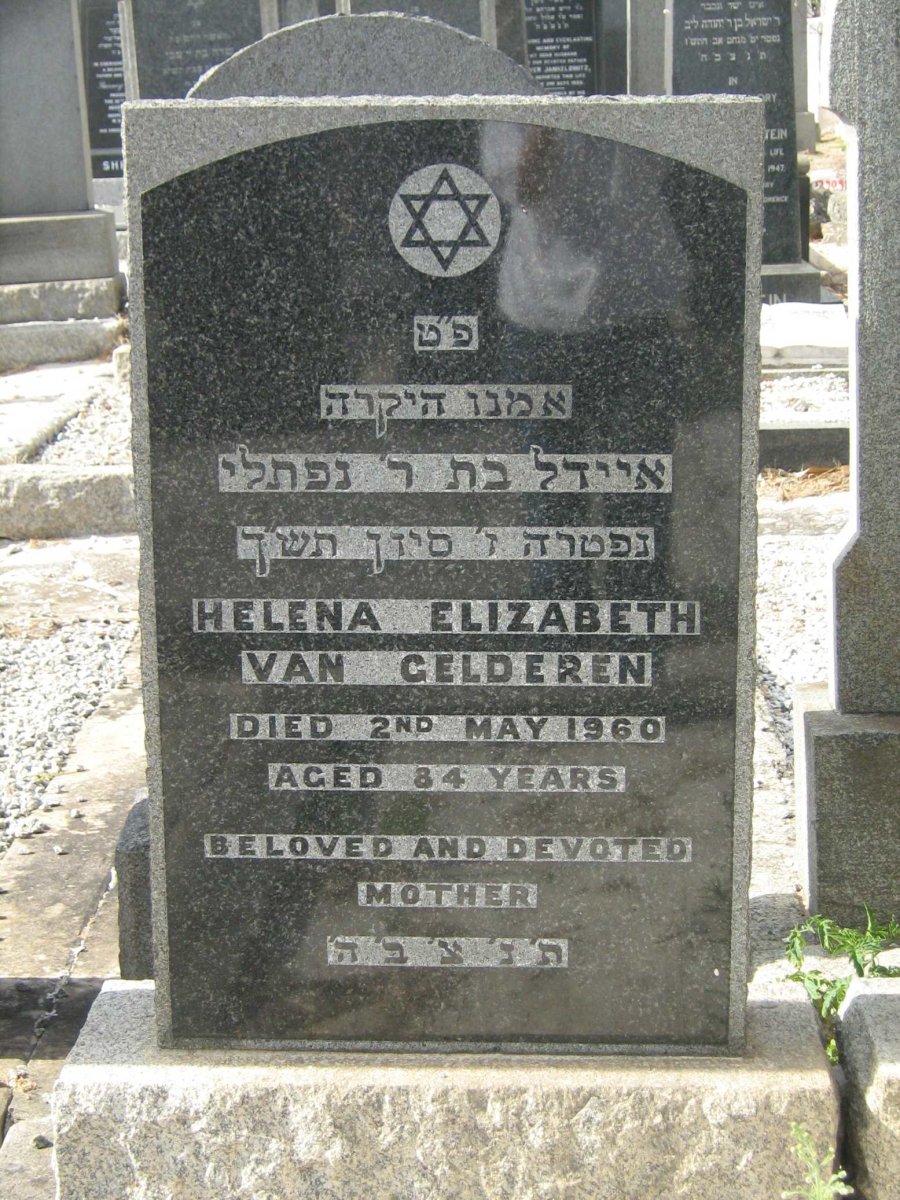 GELDEREN Helena Elizabeth, van -1960