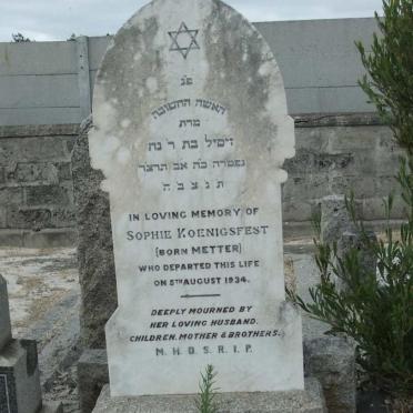 KOENIGSFEST Sophie nee METTER -1934