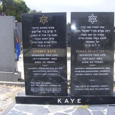 KAYE Sydney -1992 &amp; Denah Mary -1965