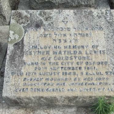 LEWIS Esther Matilda nee GOLDSTONE 18?1-1945