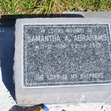 ABRAHAMS Samantha A. 1984-2002