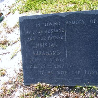 ABRAHAMS Chrisjan 1919-1987