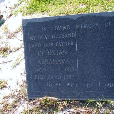 ABRAHAMS Chrisjan 1919-1987