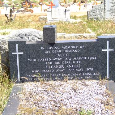 ALEXANDER Alex -1953 &amp; Eleanor NELL -1979