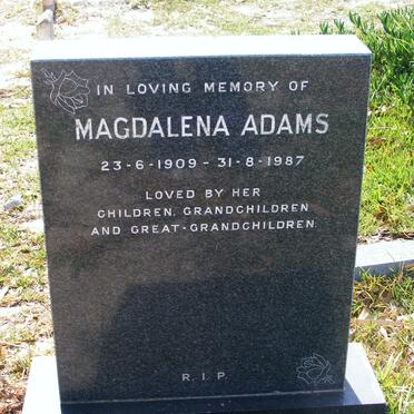 ADAMS Magdalena 1909-1987