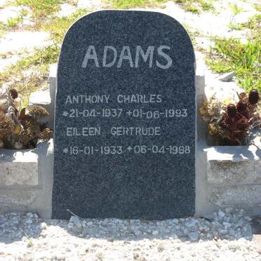 ADAMS Anthony Charles 1937-1993 &amp; Eileen Gertrude 1933-1998