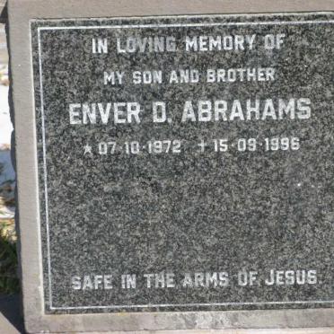 ABRAHAMS Enver D. 1972-1996