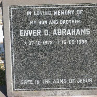 ABRAHAMS Enver D. 1972-1996