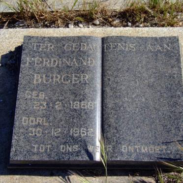BURGER Ferdinand 1888-1962