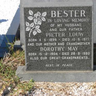 BESTER Pieter Louw 1899-1977 &amp; Dorothy May 1904-1980