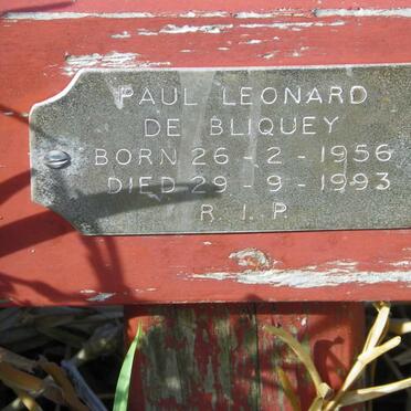 BLIQUEY Paul Leonard, de 1956-1993