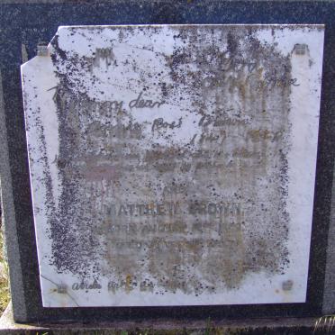 BROWN Matthew 1850-1930 &amp; Annie Ross 1847-192?