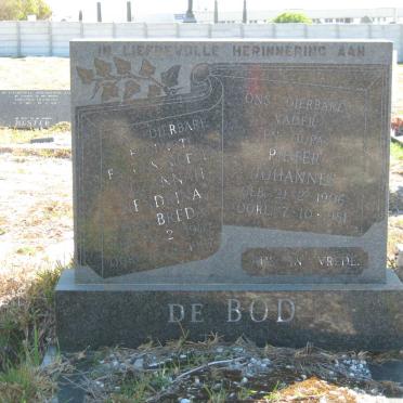 BOD Pieter Johannes, de 1906-1981 &amp; Suzannah Hendrina VAN BREDA 1907-1977