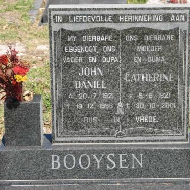 BOOYSEN John Daniel 1921-1996 &amp; Catherine 1921-2001