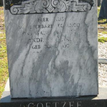 COETZEE Andries Karel 1923-1980 &amp; Hester Wilhelmina NELSON 1924-199?