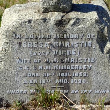 CHRISTIE Teresa nee VIGNE 1852-1928