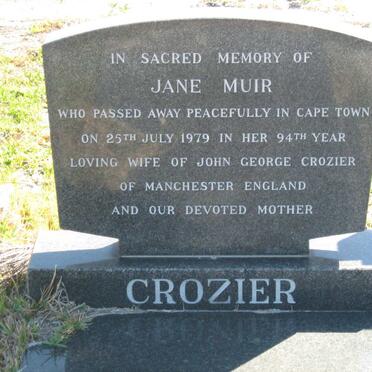 CROZIER Jane nee MUIR -1979