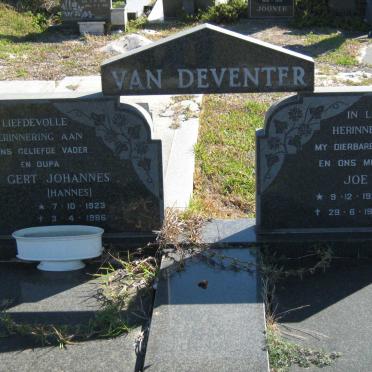 DEVENTER Gert Johannes, van 1923-1986 &amp; Joe 1926-1979