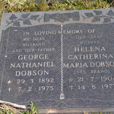 DOBSON George Nathaniel 1892-1975 &amp; Helena Catherina Maria BRAND 1904-1977