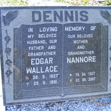 DENNIS Edgar Wallace 1927-1991 &amp; Nannore 1927-2007