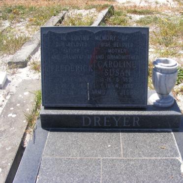 DREYER Frederick 1928-199? &amp; Caroline Susan 1931-1995