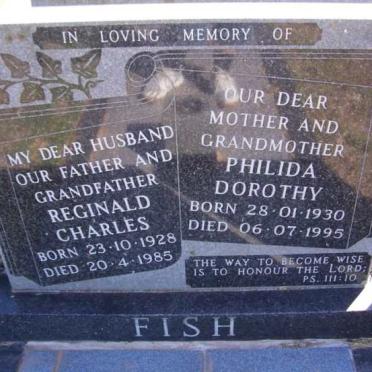 FISH Reginald Charles 1928-1985 &amp; Philida Dorothy 1930-1995
