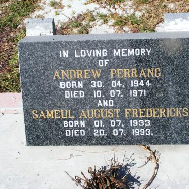 FREDERICKS Sameul August 1933-1993 :: PERRANG Andrew 1944-1971